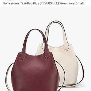 Women's Reversible Crossbody Bag - Wine and Ivory